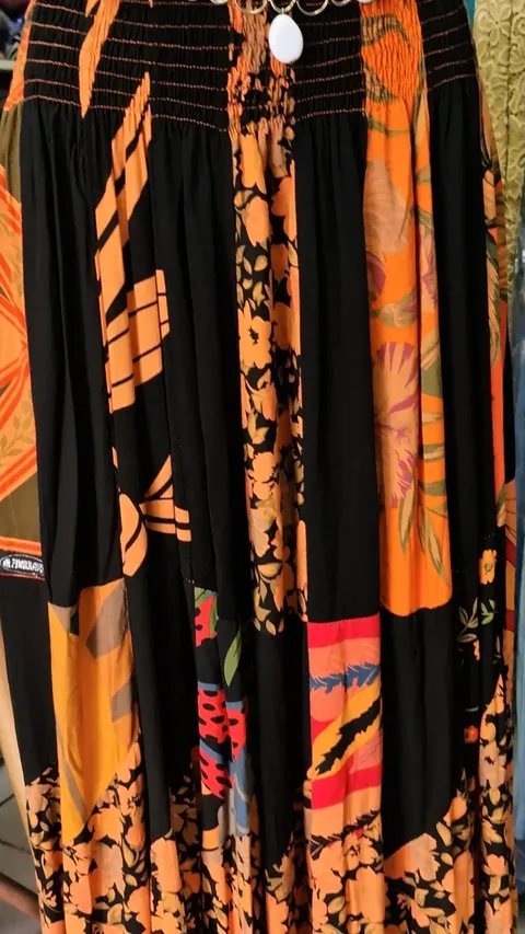 Saia longa estampada