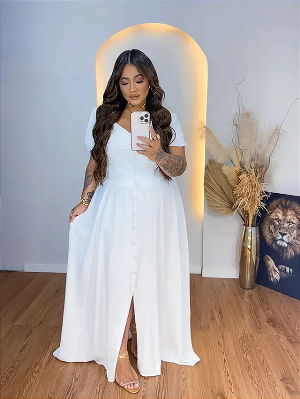 Vestido longo branco