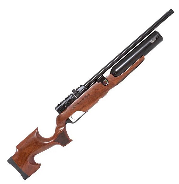 Carabina Pressão PCP MX6 Matte Black Wood Regulated 12 Tiros - Cal. 5.5mm - Aselkon