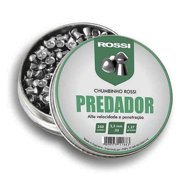 Chumbinho Rossi Predador 5.5mm - 250un