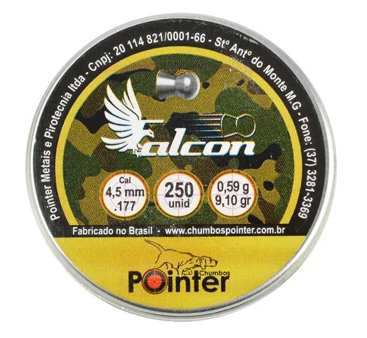 Chumbinho Pointer Falcon 4.5mm - 250un