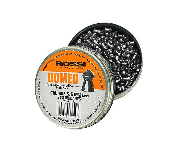 Chumbinho Domed Cal. 5.5mm - c/ 250un - Rossi