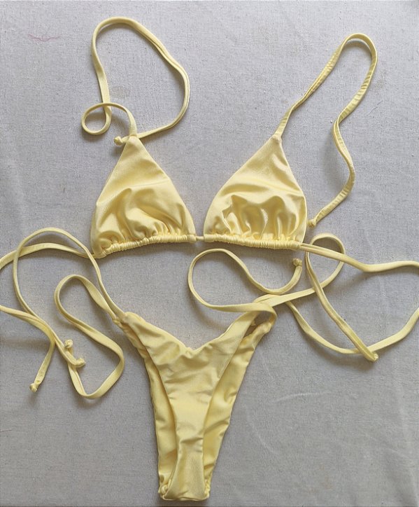 Top Cortininha+ calcinha lacinho