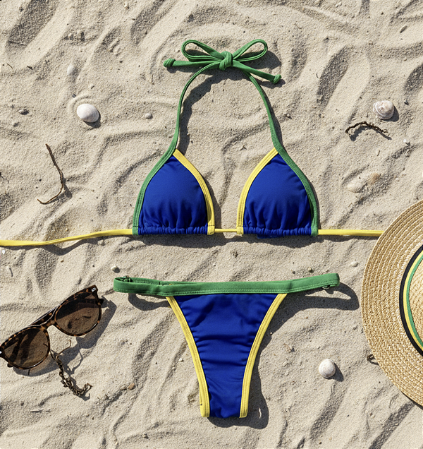 Conjunto Brasil azul fio dental