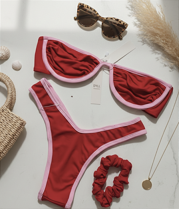 Conjunto Jade tomara que caia duo colors