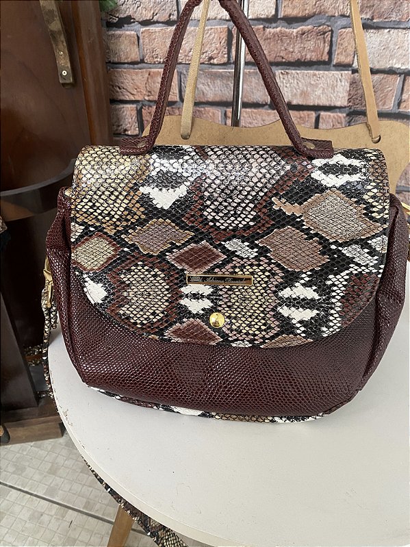 Bolsa Croco Bordo - Coleção AD