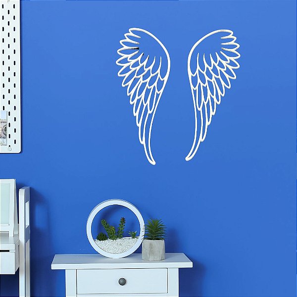 Asas - Desenho Decorativo em 3D relevo quarto sala casa