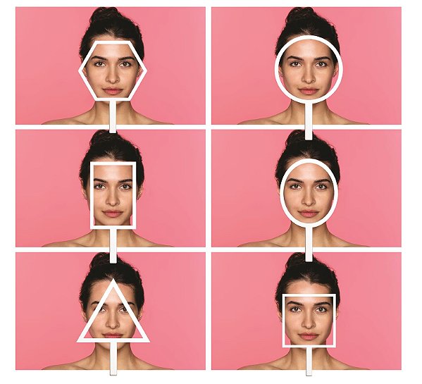 Kit Visagismo - 6 peças com formatos de Rosto Universais - Estética Beleza Imagem Pessoal