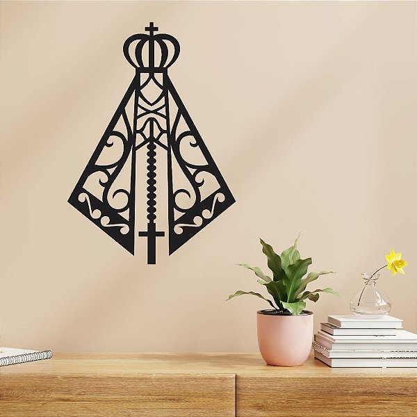Silhueta Nossa Senhora Aparecida - Desenho Decorativo MDF Relevo para Parede Casa Sala