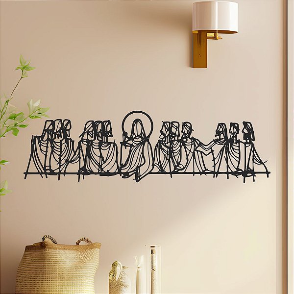 Santa Ceia - Modelo 2 Grande- Desenho Decorativo MDF Relevo para Parede Casa Sala