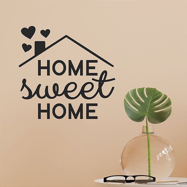 Home Sweet Home - Letreiro Decorativo em MDF relevo quarto sala casa