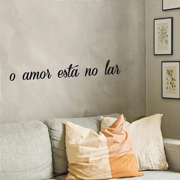 O Amor está no Lar - Letreiro Decorativo em MDF relevo quarto sala casa