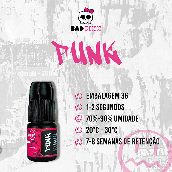 Adesivo BAD PINK - PUNK 3G