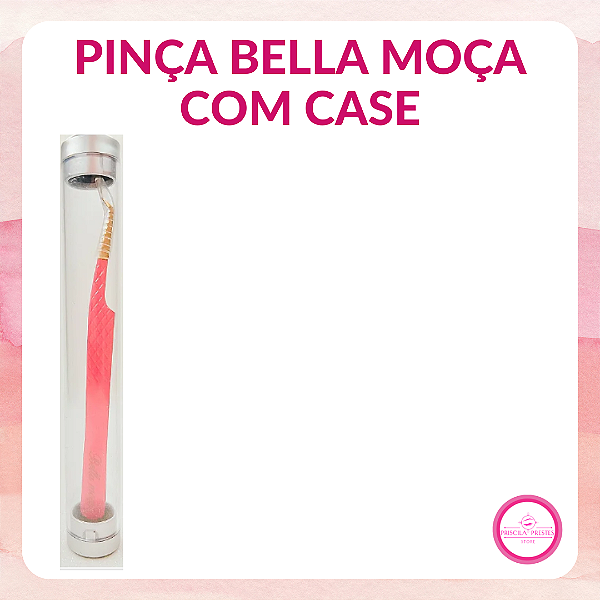 Pinça Bella Moça - Volume Russo - Rosa estojo