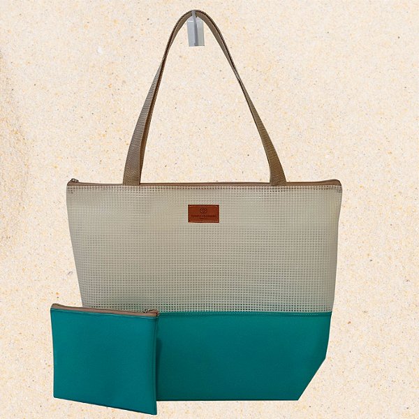 Bolsa de Silicone com Tela - Turquesa