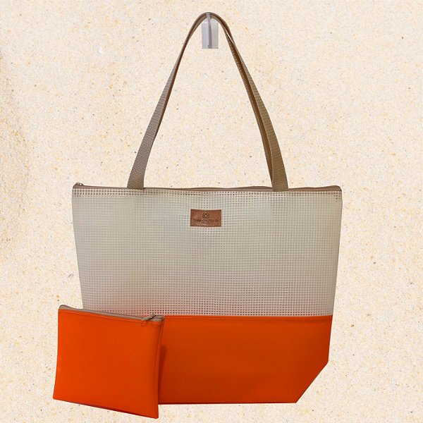 Bolsa de Silicone com Tela - Laranja