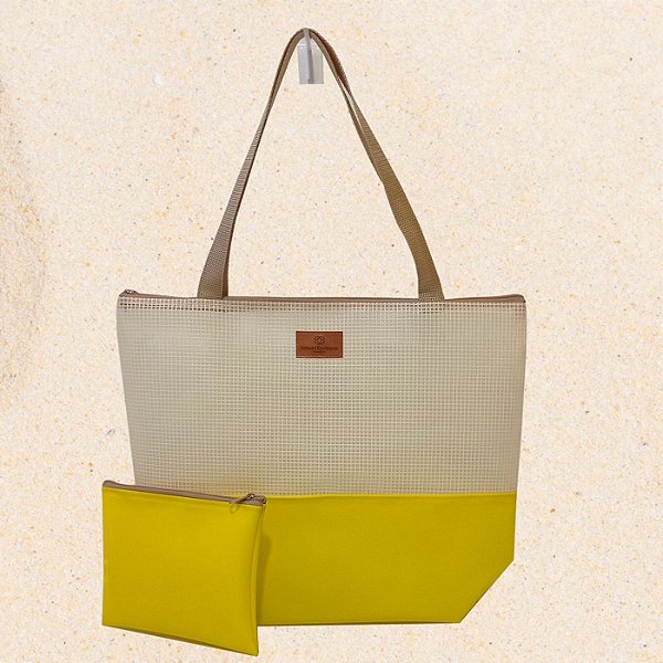 Bolsa de Silicone com Tela - Amarela