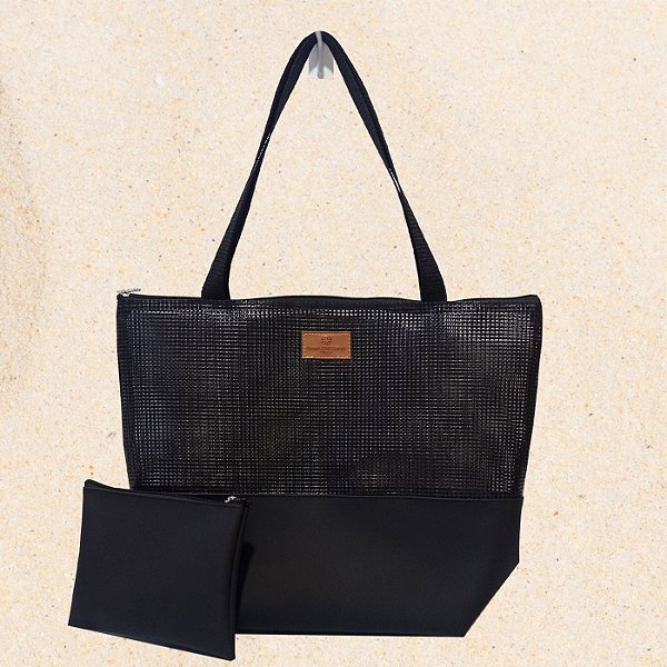 Bolsa de Silicone com Tela - Preta