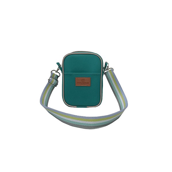 Bolsa Tiracolo Pequena em Silicone Turquesa