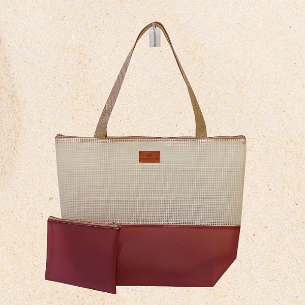 Bolsa de Silicone com Tela - Bordô