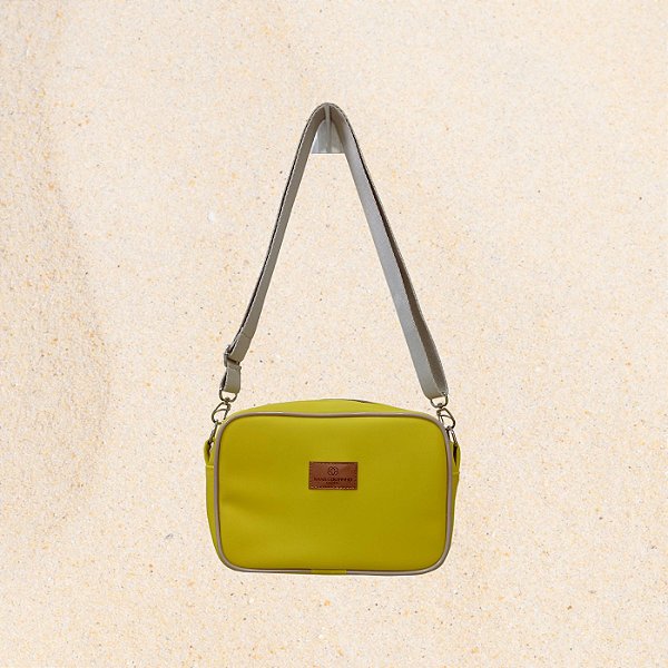 Bolsa Tiracolo Média em Silicone Amarelo