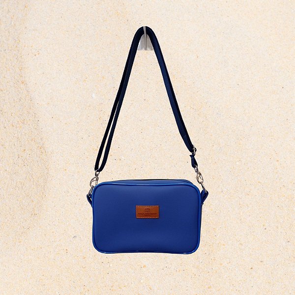 Bolsa Tiracolo Média em Silicone Azul