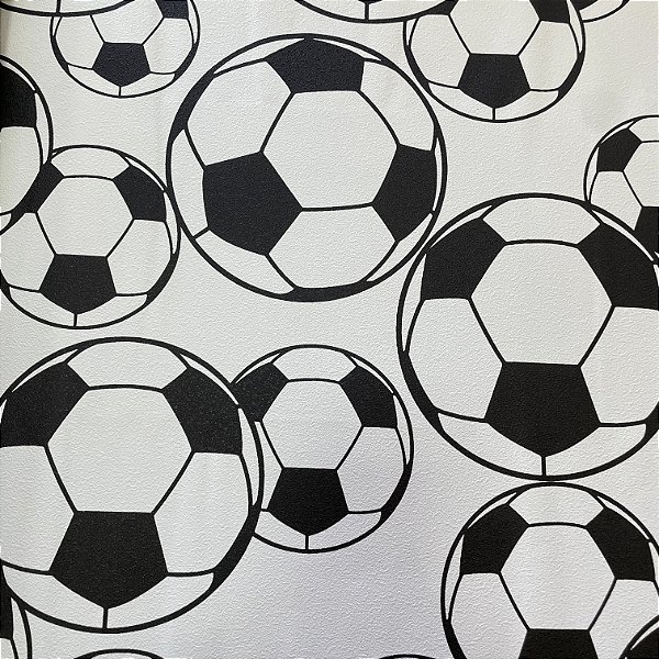 Papel de Parede Futebol  - Bolas Preto e Branco