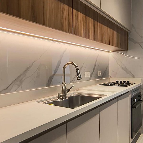 Chapa Mármore Flexível em Poliestireno Bianco/Calacata  - 1,20 x 2,70