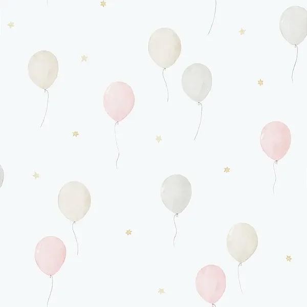 Papel de Parede Balão Rosa - Enz
