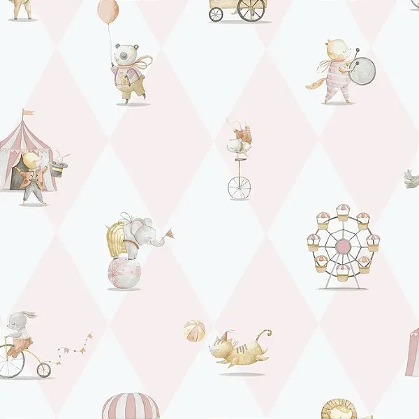 Papel de Parede Circo Rosa - Enz