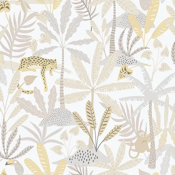 Papel de Parede Selva Bege- Enz