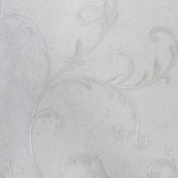 Papel de Parede Adamascado Cinza - Santo 2