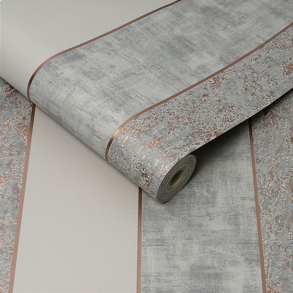 Papel de Parede Listra Rose Gold Lanc