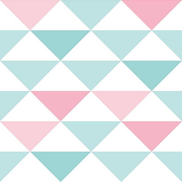 Papel de Parede Triangulo  Rosa e Azul