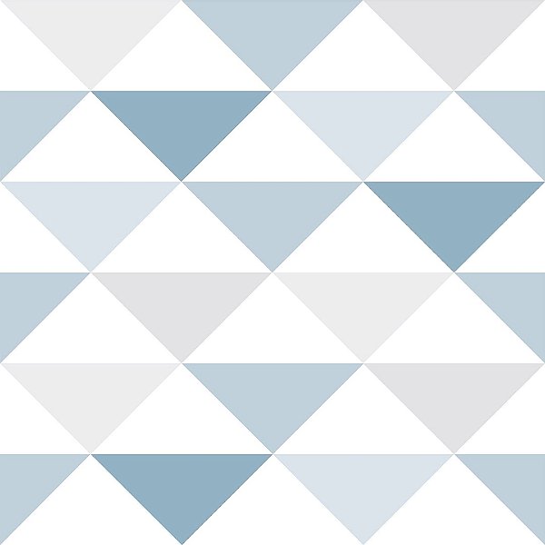 Papel de Parede Triangulo  Azul - Brincar