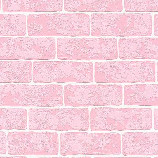 Papel de Parede Tijolinho Rosa Boys and Girls