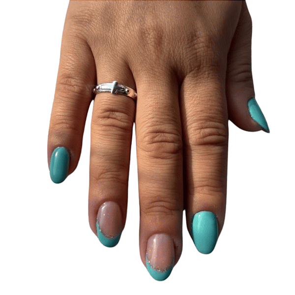 Anel Terço de Prata 925 Personalizado Elegância Espiritual