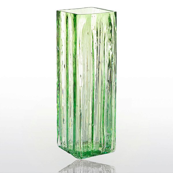 Vaso de Decoração em Murano - Verde Esmeralda - Diana - Tam G