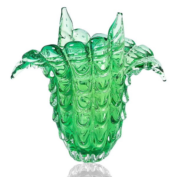 Vaso de Decoração em Murano - Verde Esmeralda - Trevi - P