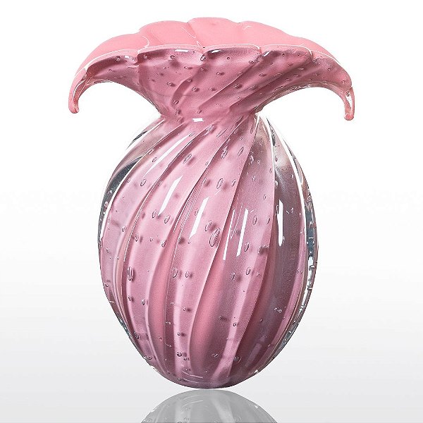 Vaso de Decoração em Murano  Baby - Rosa Candy  - Tam. M