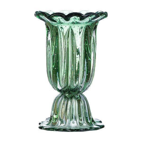 Vaso de Decoração em Murano - Verde Esmeralda - Buquê - Tam Único