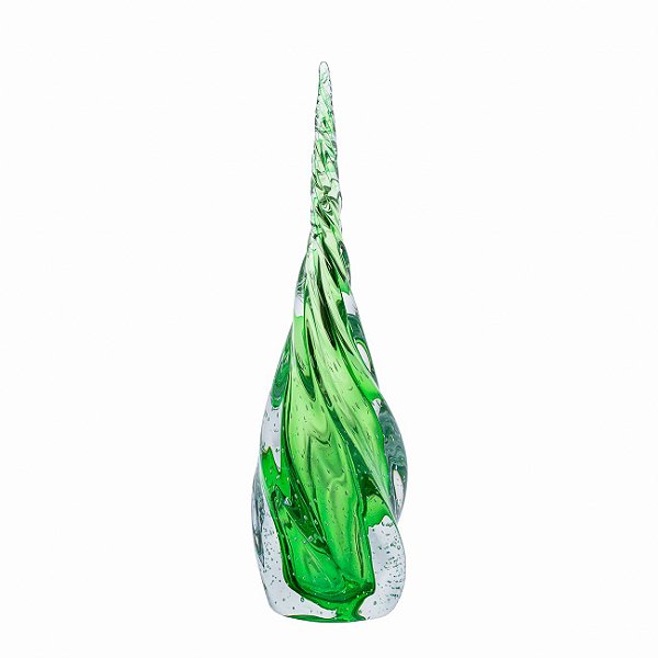 Gota de Decoração em Murano - Verde Esmeralda - Screw - Tam P