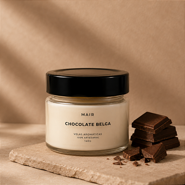 Vela Chocolate Belga CLASSIC - Chocolate e Baunilha