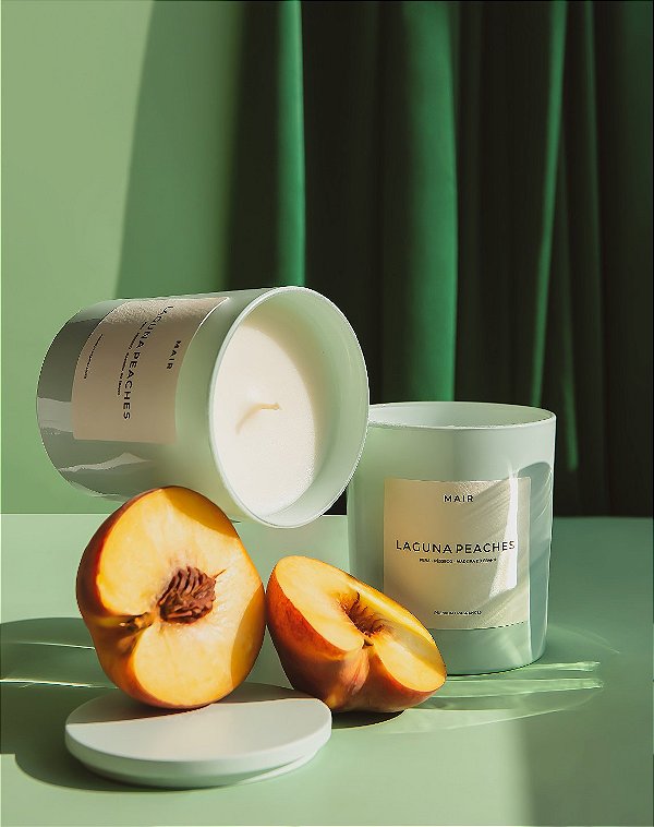 Vela Aromática Laguna Peaches BLOOM - Pêssego e Madeira do Ébano