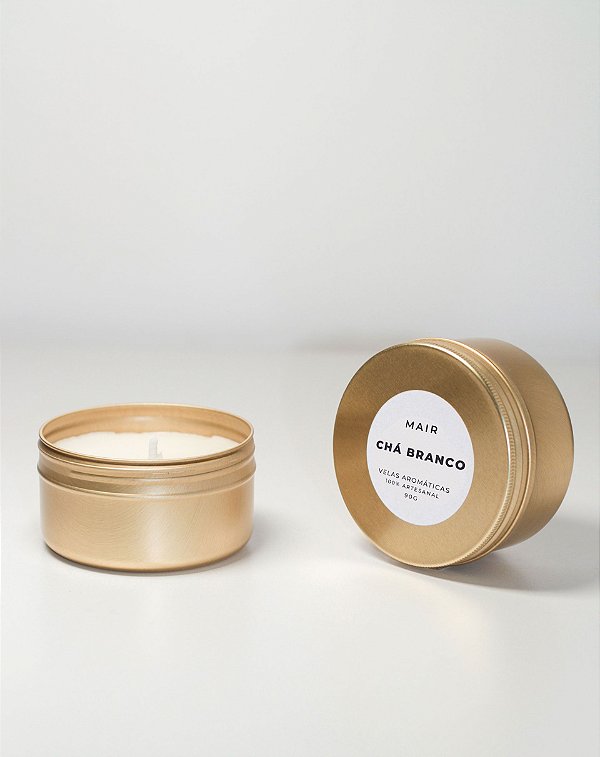 Vela Chá Branco TRAVEL