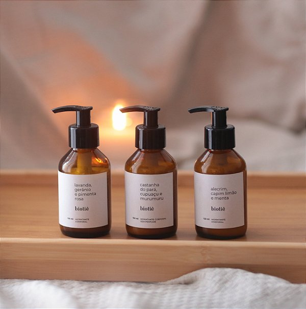 Kit mini hidratantes corporais naturais (120ml)