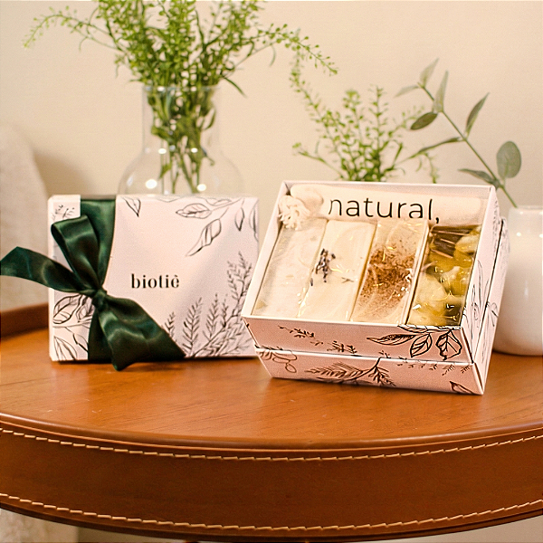 Kit especial sabonetes + ecobag | com caixa de presente Biotiê