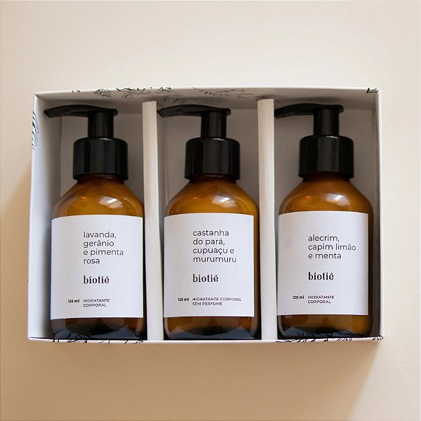 Kit Mini Hidratantes especial | com caixa de presente Biotiê