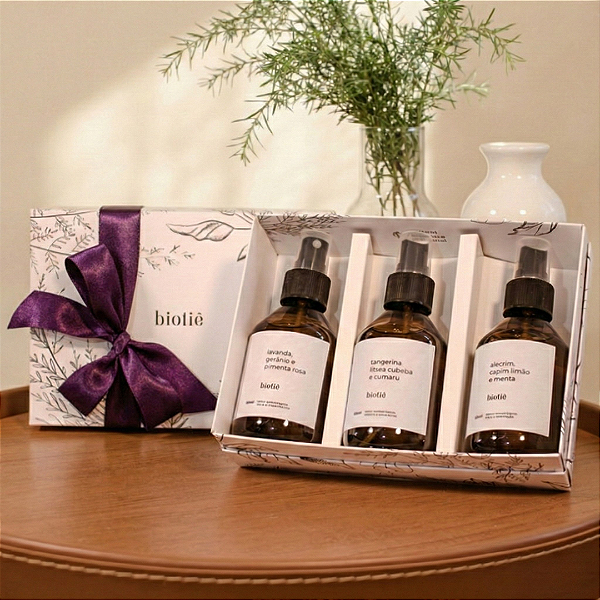 Kit trio spray aromaterapia | calma, energia e foco