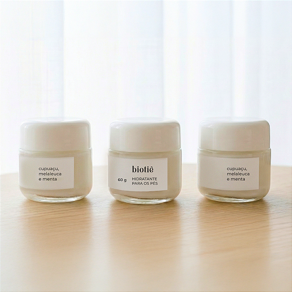 kit trio hidratante pés | alecrim, capim limão e menta (60 g)